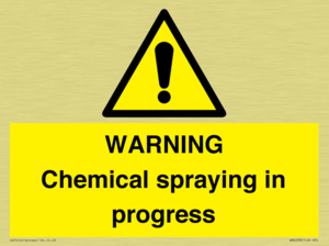 WARNING Chemical spraying in progress